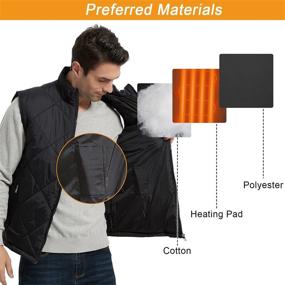 img 2 attached to 🔥 MEXITOP Heated Vest for Women and Men - USB Electric Lightweight Heating Vest 5V/2A - Water and Wind Resistant (Battery Excluded)