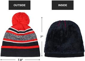 img 1 attached to Winter Beanie Toddler: Windproof Thermal Boys' Accessories for Cold Weather