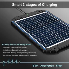 img 2 attached to Upgraded SUNER POWER 12 Volt Waterproof Solar Battery Charger &amp; Maintainer Pro - Advanced MPPT Charge Controller - 18W Trickle Charging Kit with Built-in Solar Panel for Cars, Boats, Motorcycles, RVs, and More