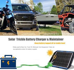 img 1 attached to Upgraded SUNER POWER 12 Volt Waterproof Solar Battery Charger &amp; Maintainer Pro - Advanced MPPT Charge Controller - 18W Trickle Charging Kit with Built-in Solar Panel for Cars, Boats, Motorcycles, RVs, and More