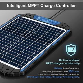 img 3 attached to Upgraded SUNER POWER 12 Volt Waterproof Solar Battery Charger &amp; Maintainer Pro - Advanced MPPT Charge Controller - 18W Trickle Charging Kit with Built-in Solar Panel for Cars, Boats, Motorcycles, RVs, and More