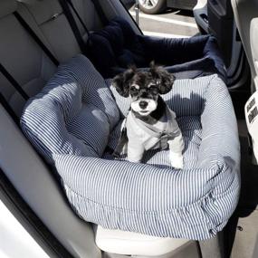 img 1 attached to 🐶 Roomnhome Dog Car Seat and Booster with Safety Leash, for Small and Medium Dogs Cats, Suitable for Cars/SUVs/Trucks, Also Ideal for House Pet Cushions