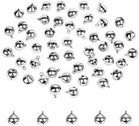 img 1 attached to 🔔 200PCS 8mm Silver Jingle Bells for DIY Bracelet, Anklets, Necklace - Small Bell Mini Bells for Knitting and Jewelry Making