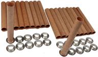 🕯️ 20pcs lenisc cylindrical wood candle wicks with metal bases: perfect for diy soy wax candles logo