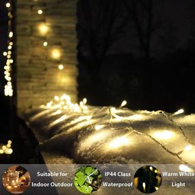 img 1 attached to 🌟 Enhance Your Space with 200 LED Decorative Mini LED String Lights: Indoor/Outdoor, Timer, Soft Warm White Glow, 69 FT Long