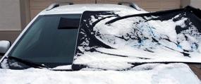 img 1 attached to ❄️ Large Black iceScreen Magnetic Frost & Snow Cover for Windshields