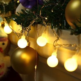 img 2 attached to 🎄 Toodour Christmas Globe String Lights: 36ft 80 LED, 8 Modes, Timer | Warm White