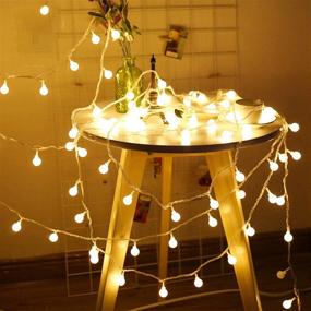 img 3 attached to 🎄 Toodour Christmas Globe String Lights: 36ft 80 LED, 8 Modes, Timer | Warm White