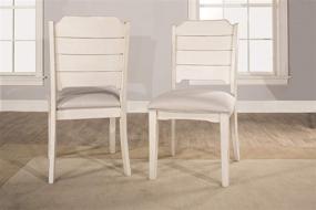 img 1 attached to 🌊 Classy Sea White Hillsdale Furniture Clarion Dining Chairs - Set of 2 for Elegant Dining Décor