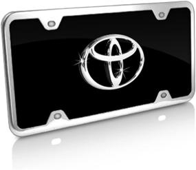 img 1 attached to Toyota Black Acrylic License Chrome