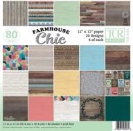 📚 enhance your creativity with teacher created resources farmhouse chic scrapbook project paper pad - 12"x 12" (tcr5581) logo