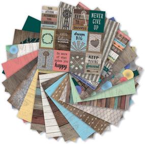 img 3 attached to 📚 Enhance Your Creativity with Teacher Created Resources Farmhouse Chic Scrapbook Project Paper Pad - 12"x 12" (TCR5581)