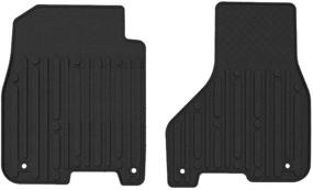 img 4 attached to 🚗 Black Front Row All Weather TPE Floor Mats for 2013-2017 Dodge RAM 1500 2500 3500 4500 5500 Crew Cabs & Mega Cabs - Custom Fit Slush Mat Set - Excludes Regular & Quad Cab Models