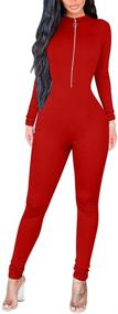 img 4 attached to ZileZile Women's Clothing Bodycon Sleeve Jumpsuit