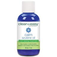 🌿 calm and soothe with clean + easy calm - azulene oil: an effective post-waxing care solution for sensitive skin, removes wax residue, 2 oz logo