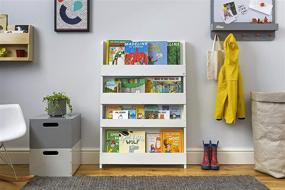 img 2 attached to 📚 Tidy Books Children's Bookshelf: Age 0-10 Book Rack Storage for Kids, Wall Bookshelf, Front-Facing Bookcase | 45.3 x 30.3 x 2.8 in | Wooden, White | Eco-Friendly | Handmade | The Original Since 2004