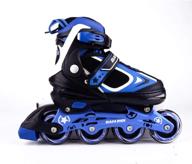 🌈 adjustable inline skates for kids with light up wheel - outdoor & indoor illuminating roller skates for girls and boys, beginners logo