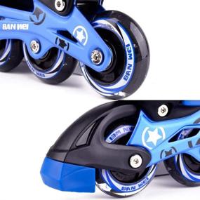 img 1 attached to 🌈 Adjustable Inline Skates for Kids with Light Up Wheel - Outdoor & Indoor Illuminating Roller Skates for Girls and Boys, Beginners