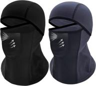 kids balaclava ski mask (2 pack), breathable fleece winter 🧣 face mask for cold weather boys girls - windproof hat for children logo