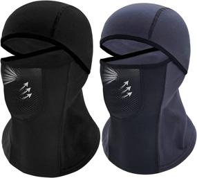 img 4 attached to Kids Balaclava Ski Mask (2 Pack), Breathable Fleece Winter 🧣 Face Mask for Cold Weather Boys Girls - Windproof Hat for Children