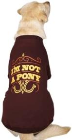 img 4 attached to 🐶 Zack & Zoey Small/Medium Brown Dog Tee - Not Just for Ponies