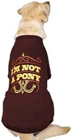 img 3 attached to 🐶 Zack & Zoey Small/Medium Brown Dog Tee - Not Just for Ponies