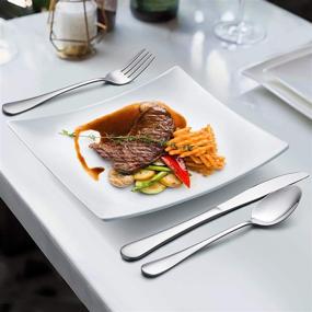 img 2 attached to Efficient Dishwashing made Easy: LIANYU 30 Piece Stainless Silverware, Dishwasher Safe