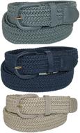 👖 elastic braided stretch colors men's belt accessories - ctm logo