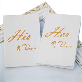 img 4 attached to 📚 Advoult Vows Book - Elegant His & Hers Wedding Vow Books in White & Rose Gold (Set of 2)