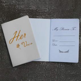 img 1 attached to 📚 Advoult Vows Book - Elegant His & Hers Wedding Vow Books in White & Rose Gold (Set of 2)