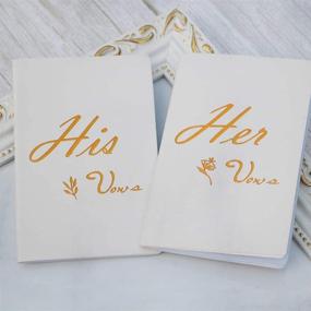 img 2 attached to 📚 Advoult Vows Book - Elegant His & Hers Wedding Vow Books in White & Rose Gold (Set of 2)