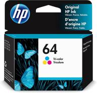 🖨️ hp 64 tri-color ink cartridge for hp envy photo 6200, 7100, 7800 series - instant ink eligible logo