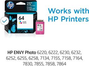 img 3 attached to 🖨️ HP 64 Tri-color Ink Cartridge for HP ENVY Photo 6200, 7100, 7800 Series - Instant Ink Eligible