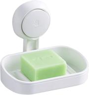 🧼 velmade heavy duty soap dish - no-drilling reusable shampoo bar soap holder | wall mounted suction cup soap saver dish holder for shower, bathroom, tub, and kitchen sink | removable soap tray logo