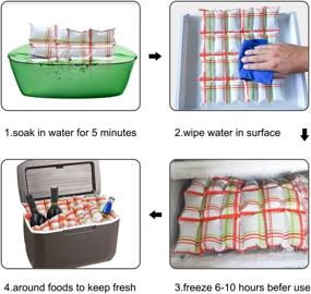 img 1 attached to 🧊 Reusable Ice Pack Sheets: Versatile, Flexible Cooling Blanket for Coolers, Shipping & More - 24 Large Cells for Pain Relief, Cold Storage, Transport, Hiking, Camping & Outdoor