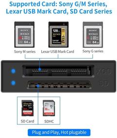 img 4 attached to 📸 Rocketek Type C XQD/SD Card Reader - Dual Slot Memory Card Reader for Sony G/M Series, Lexar 2933x/1400x USB Mark XQD Card, SD/SDHC Card - 5Gbps Super Speed, Compatible with Windows/Mac OS