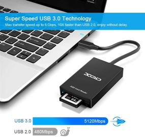 img 1 attached to 📸 Rocketek Type C XQD/SD Card Reader - Dual Slot Memory Card Reader for Sony G/M Series, Lexar 2933x/1400x USB Mark XQD Card, SD/SDHC Card - 5Gbps Super Speed, Compatible with Windows/Mac OS