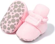 sawimlgy cotton booties stay on sock slippers for newborn infant baby girls boys, soft bedroom shoes non-skid ankle boots with grippers, toddler crib warm shoe, first walker birthday shower gift logo