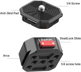 img 2 attached to Комплект пластины ULANZI Claw Arca QR - быстрозажимной крепеж для камеры на штатив, улучшенный дизайн для камер Canon/Sony/Nikon/LUMIX - плавный переход между штативом/моноподом/слайдером/стабилизатором гимбал.