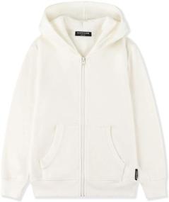 img 4 attached to 👕 ALWAYSONE Boys' Clothing Fleece Sweatshirt Athletic White L - Fashion Hoodies & Sweatshirts