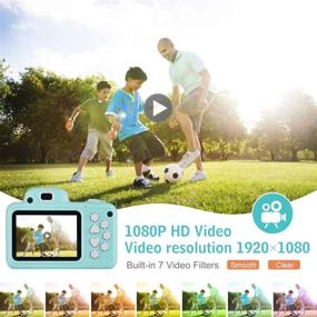 img 1 attached to Детский фотоаппарат themoemoe: 8МП 1080P HD видеокамера для девочек, с картой TF 16ГБ - синий, возраст 3-10 лет