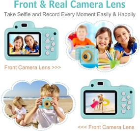 img 3 attached to themoemoe Kids Camera: 8MP 1080P HD Video Cam for Girls, with 16GB TF Card - Blue, Ages 3-10