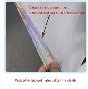 img 2 attached to 👜 BUSOHA Clear Mesh Vinyl Storage Bag: Waterproof Art Organizer for Artworks, Charts, and Teaching Material - 19 x 25 Inch