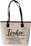 👜 cute funny teacher gift: tote bag for teachers with definition, teaching work bag logo