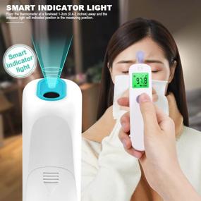 img 1 attached to 2 in 1 No-Touch Forehead Thermometer for Adults and Kids - Digital Infrared Thermometer with Fever Alarm and Sound Switch - Baby Infrared Thermometer (White)