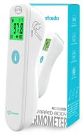 2 in 1 no-touch forehead thermometer for adults and kids - digital infrared thermometer with fever alarm and sound switch - baby infrared thermometer (white) logo