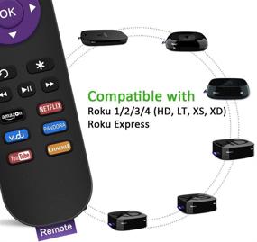 img 3 attached to 📱 Gvirtue Replacement Remote Control for Roku Devices - Including Roku 1, 2 (HD, XD, XS), 3, LT, XDS, N1, Express, Express+