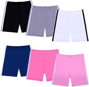 img 4 attached to Ruisita Shorts Cotton Athletic Breathable Girls' Clothing