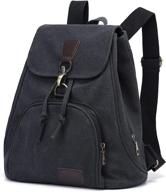 stylish black fashion backpacks for women: ideal travel and school daypacks logo