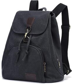 img 4 attached to Stylish Black Fashion Backpacks for Women: Ideal Travel and School Daypacks